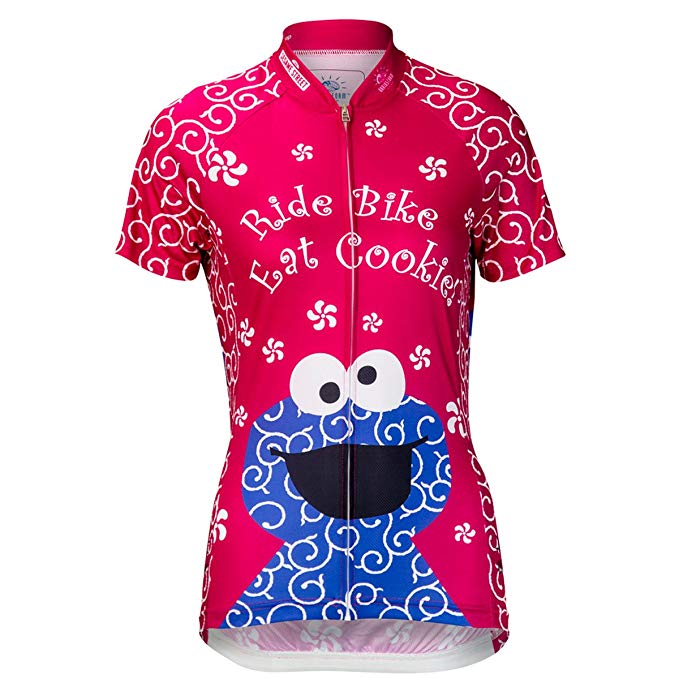 Brainstorm Gear Women's Cookie Monster Pink Cycling Jersey