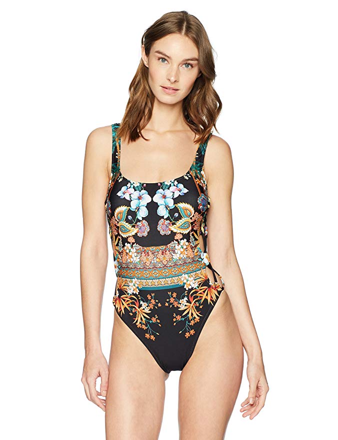 Kenneth Cole New York Women's Over The Shoulder One Piece Swimsuit