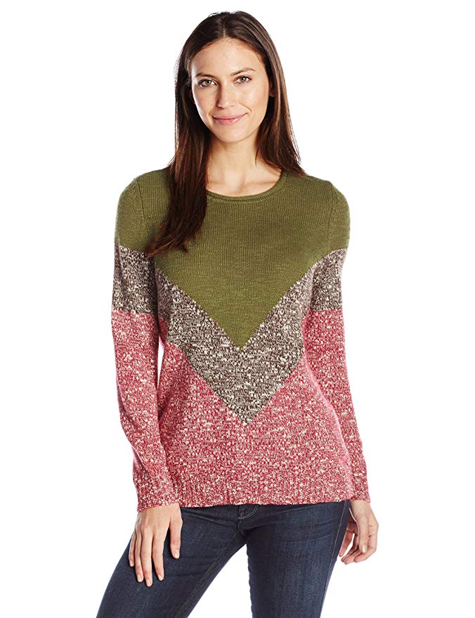 Life is Good Women's Slouchy Marled Chevron Sweater