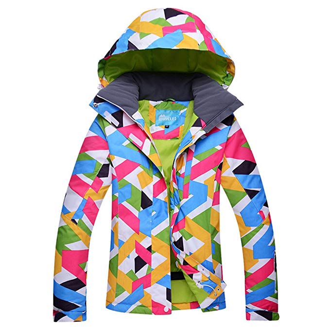 HOTIAN Women's Windproof Waterproof Bright Color Ski&Snowboarding Jacket Pants Set