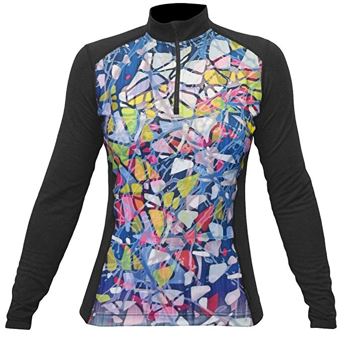 Hot Chillys Micro Elite Chamois Print Zip-T Mid-Layer Top Womens