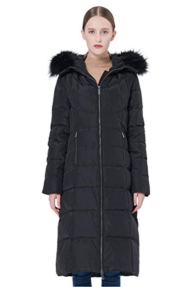 Orolay Women's Thickened Puffer Down Jacket Winter Hooded Coat