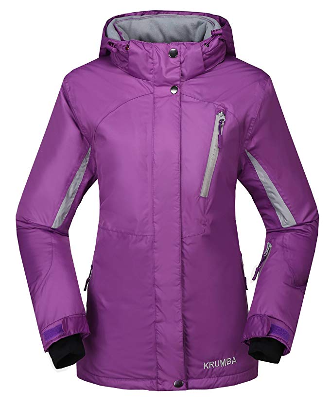 Krumba Women's Sportswear Outdoor Waterproof Windproof Hooded Ski Jacket