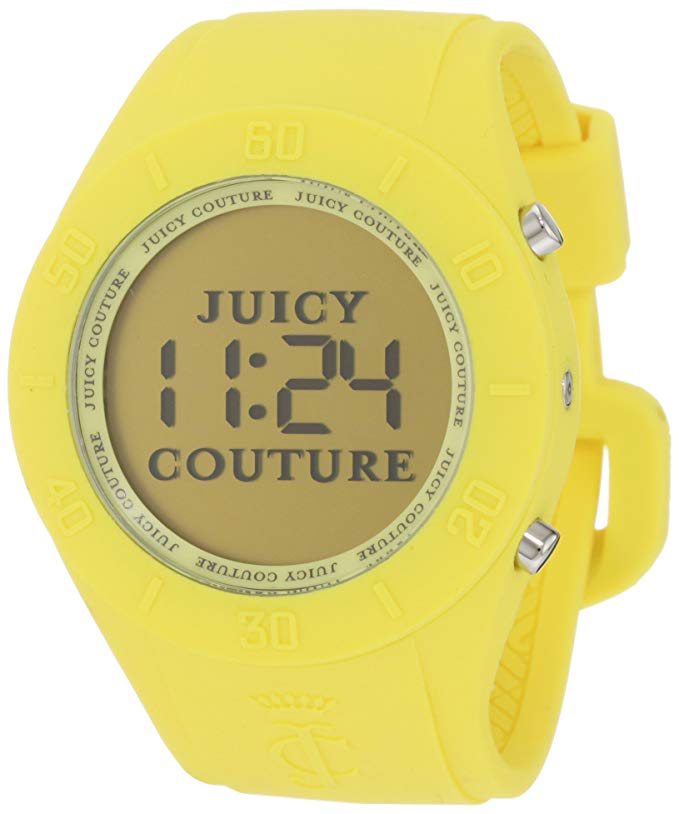 Juicy Couture Women's 1900892 Sport Couture Digital Yellow Jelly Strap Watch