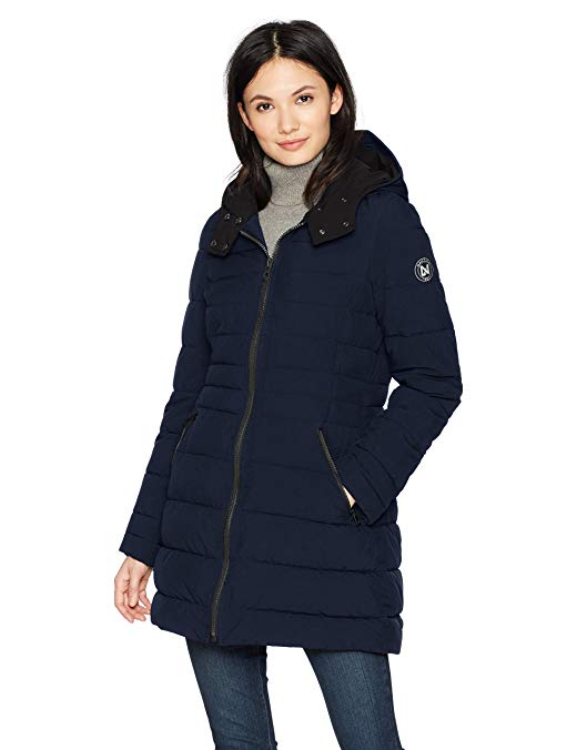 Nautica Women's 3/4 Hooded Stretch Packable