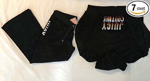 Adult Juicy Couture Tracksuit 2x Black Velour Sweat Suit Jacket (Hoodie) and Pants Full Set