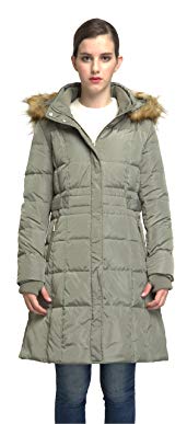 Orolay Women's Puffer Down Coat Winter Jacket with Faux Fur Trim Hood YRF8020Q