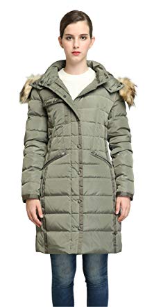 Orolay Women Winter Down Coat Warm Thickened Parka Jacket with Removable Hood