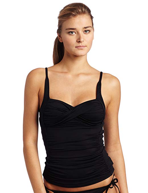 Seafolly Women's Twist Front Soft Cup Halter Tankini Swimsuit Top