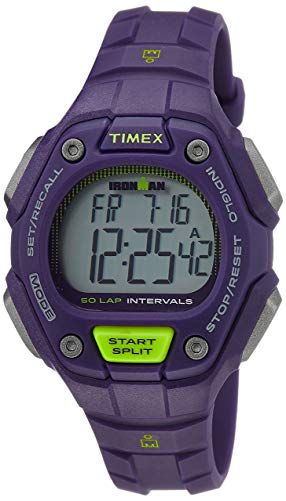 Timex Women's TW5K93500 Ironman Classic 50-Lap Purple Resin Strap Watch