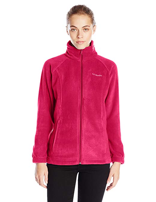 Columbia Women's Benton Springs Classic Fit Full Zip Soft Fleece Jacket, Pomegranate, Medium