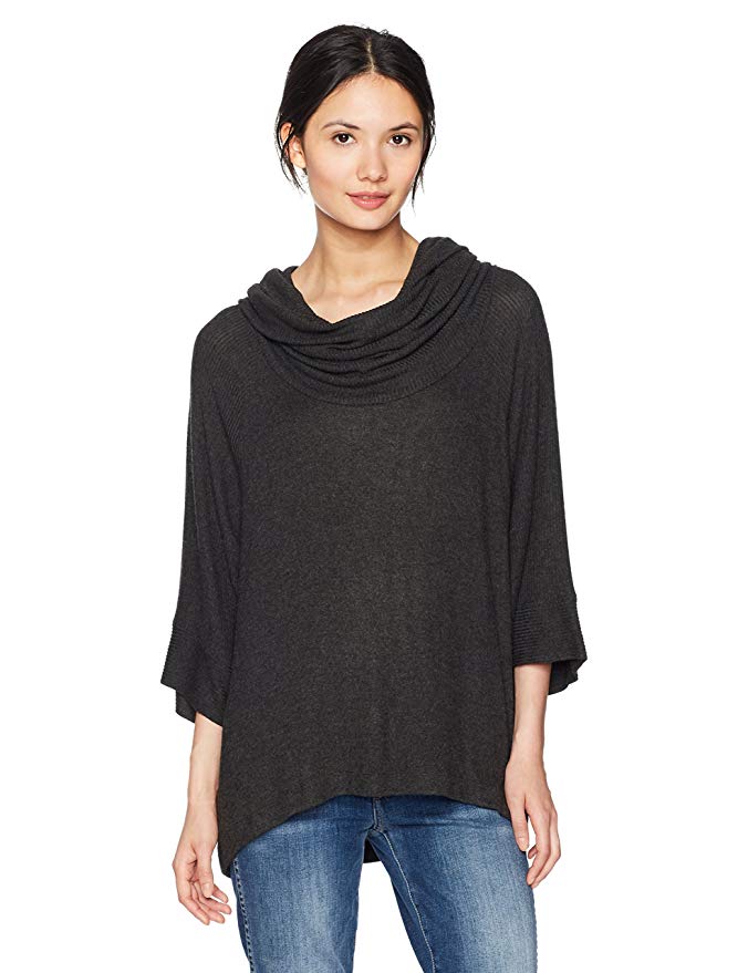 Three Dots Women's Brushed Sweater Oversized Short Loose Shirt